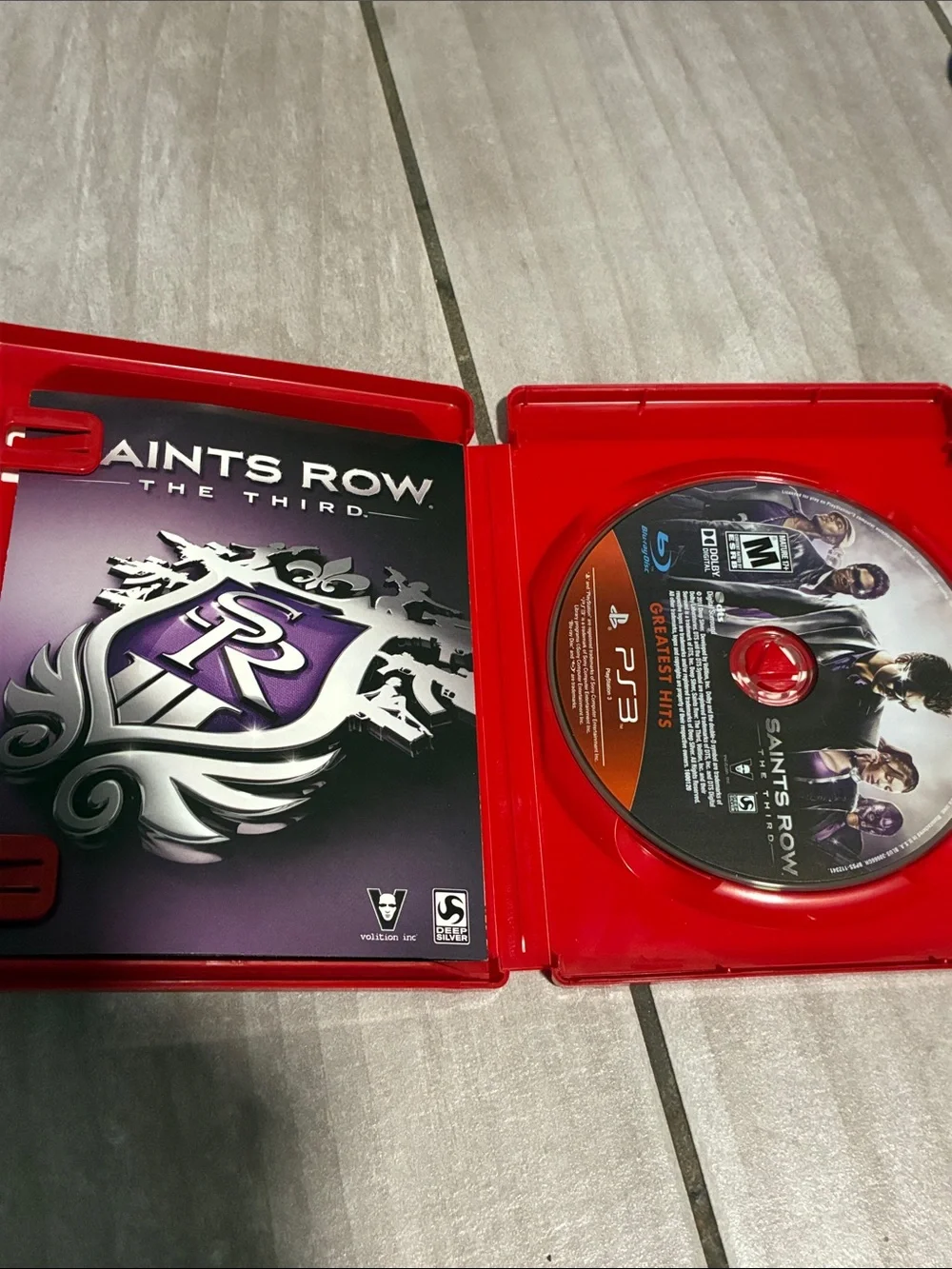Sony PS3 Saints Row: The Third – Red Case with Purple Cover Art